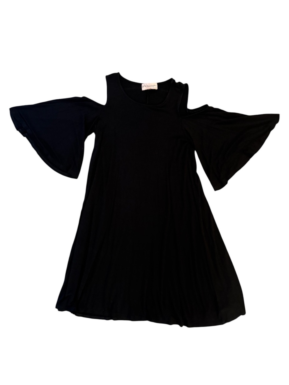 Philosophy Black Cold-Shoulder Midi Dress - Picture 3 of 5
